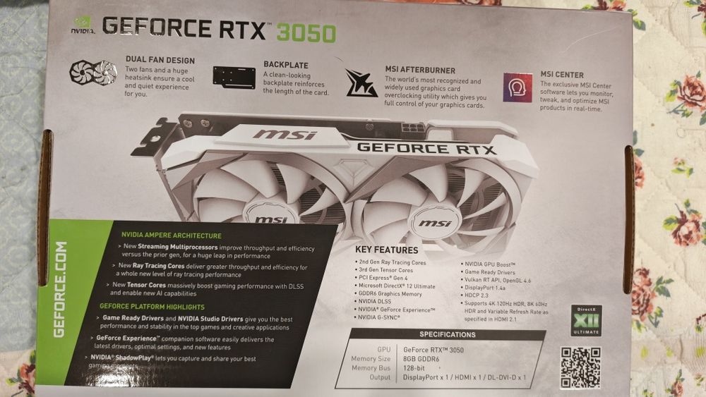 Nvidia RTX 3050 MSI 8GB