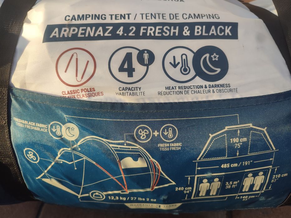 Namiot Arpenaz 4.2 Fresh & Black