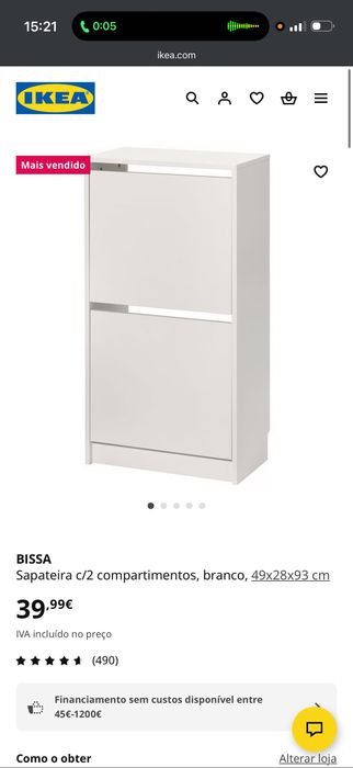Sapateira Bissa Ikea