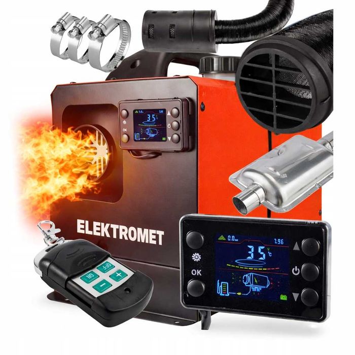 Nagrzewnica spalinowa olejowa ogrzewanie webasto 8kw lcd 12v 230v