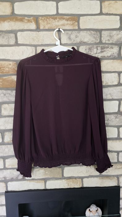 New look modna bluzka kolor bordowy rozm.40