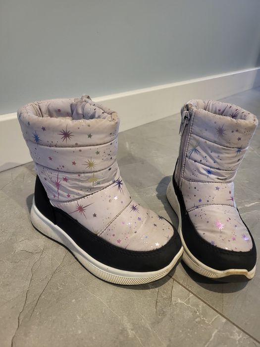 Kozaczki/buty zimowe ocieplane wełną r. 26 (16 cm)