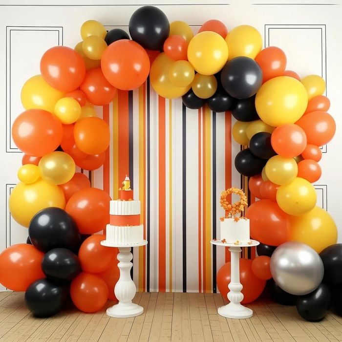 Фотозона три кота Карамелька Коржик Компот на день рождения гирлянда