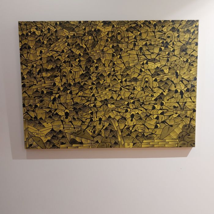 Quadro africano pintado à  mão