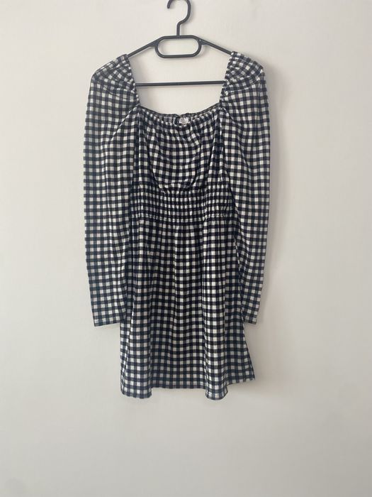 Damska sukienka w krate krotka H&M 36