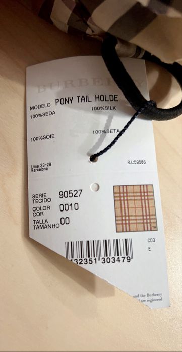 Elástico de cabelo/alfinete de peito Burberry