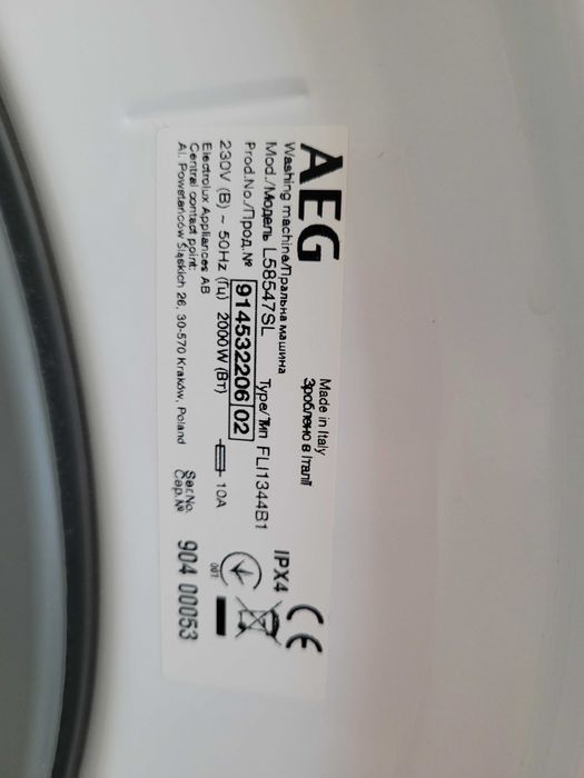 Пральнамашинка AEG LAVAMAT на ремонт, запчастини