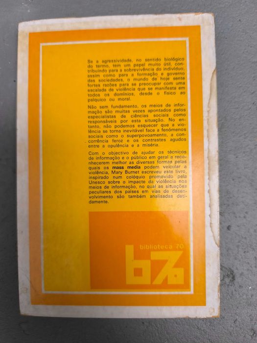 Meios de Informação e Violência — Mary Burnet (Biblioteca 70)