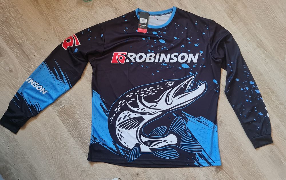 Bluza wędkarska. T-shirt długi rękaw Robinson. Okazja.
