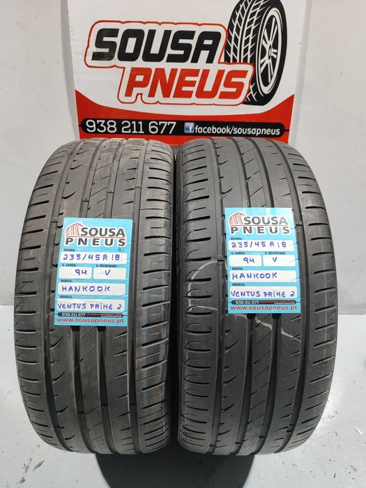 2 pneus semi novos 235-45R18 Hankook - Oferta dos Portes