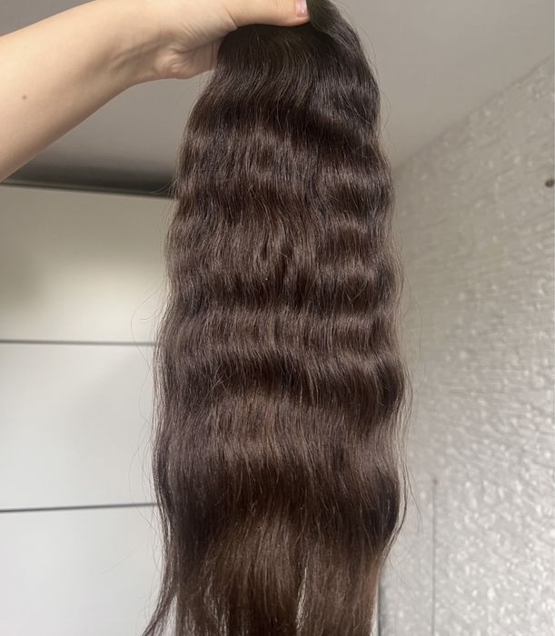 3/ wlosy dziewicze 45 cm 75 gr falowane