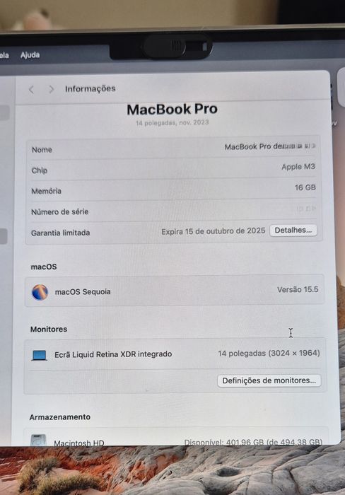 Macbook pro M3 16gRAM 512gb