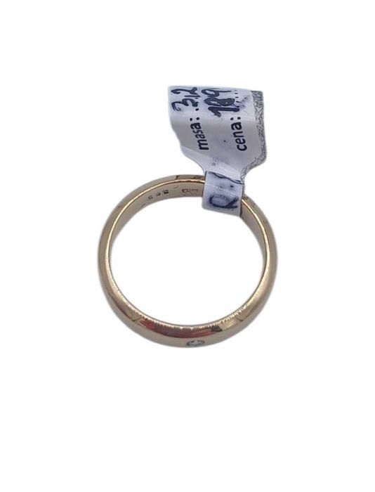 Złota obrączka z diamentem 585p | 3,25g | r. 8