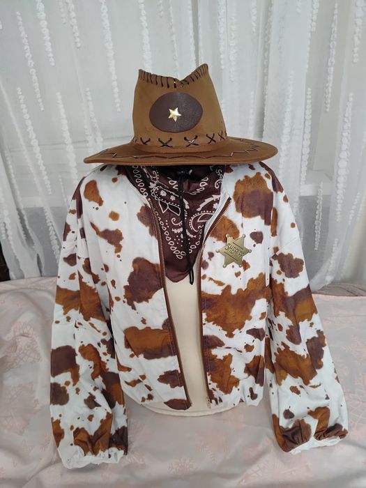 Strój przebranie kowboj kowbojka dziki zachód kurtka kapelusz roz XL