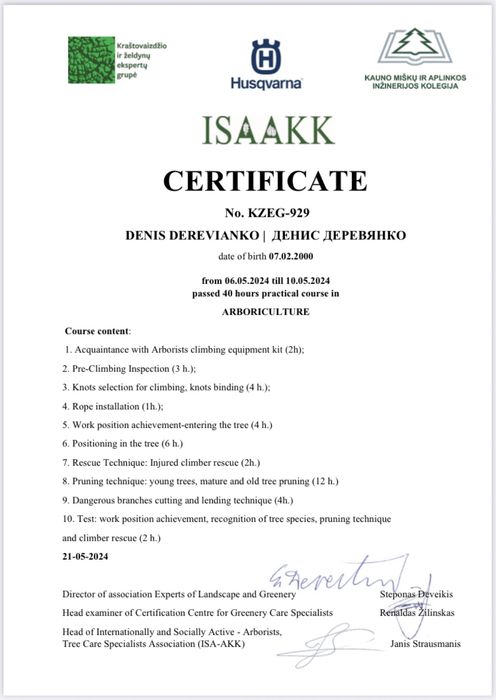 Обрізка, догляд та видалення аварійних дерев