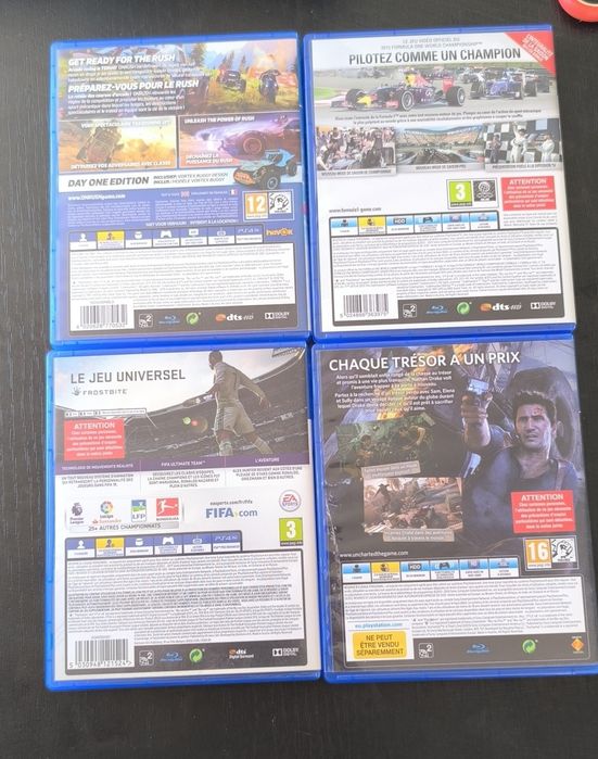 Uncharted 4/Onrush/F1 2015/Fifa 18 PlayStation 4