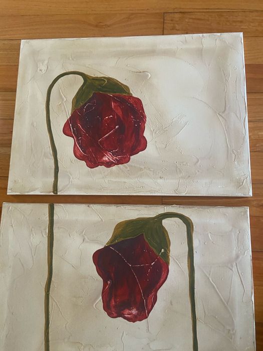 3 Quadros de rosas