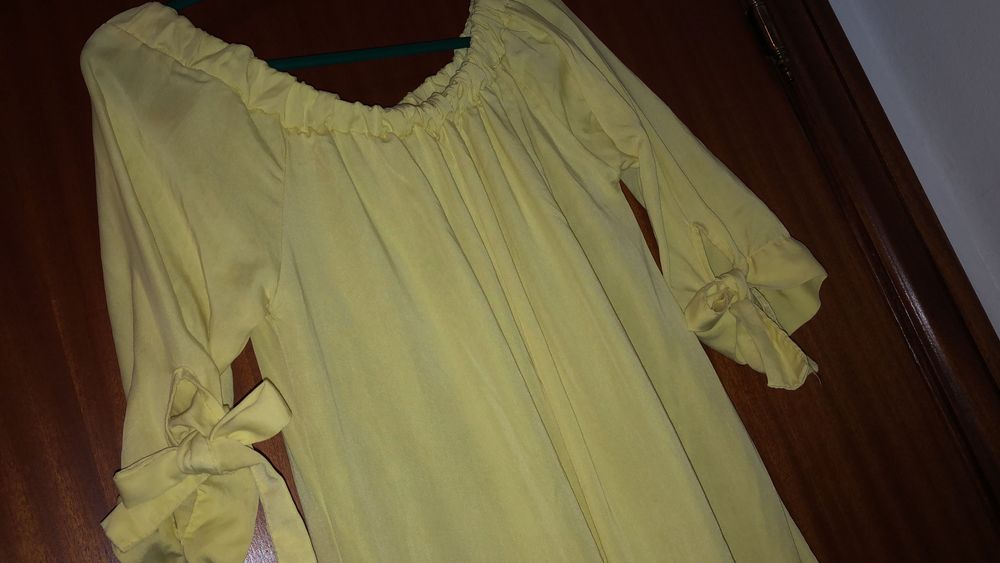 Vestido amarelo feito em Itália
