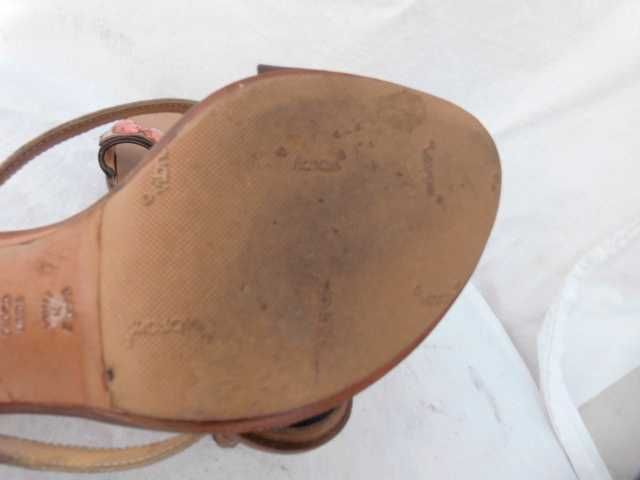 Casadei włoskie skórzane sandały szpilki 39