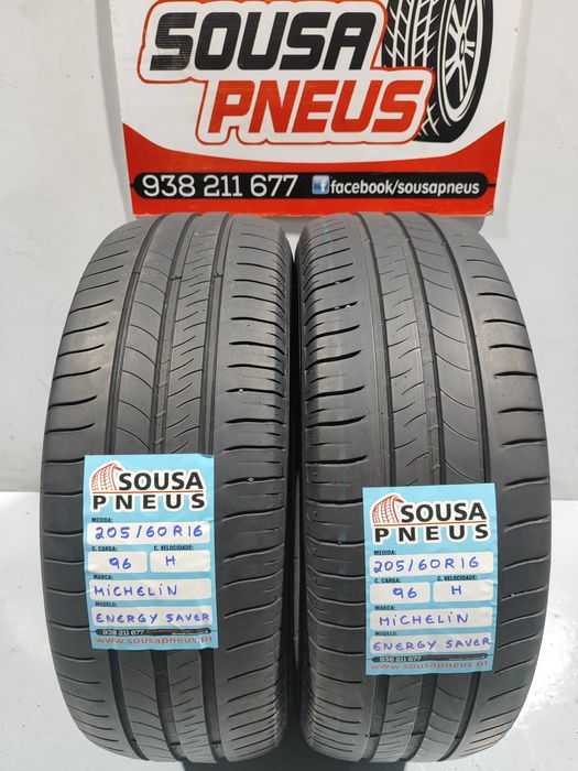2 pneus semi novos 205-60R16 Michelin - Oferta dos Portes