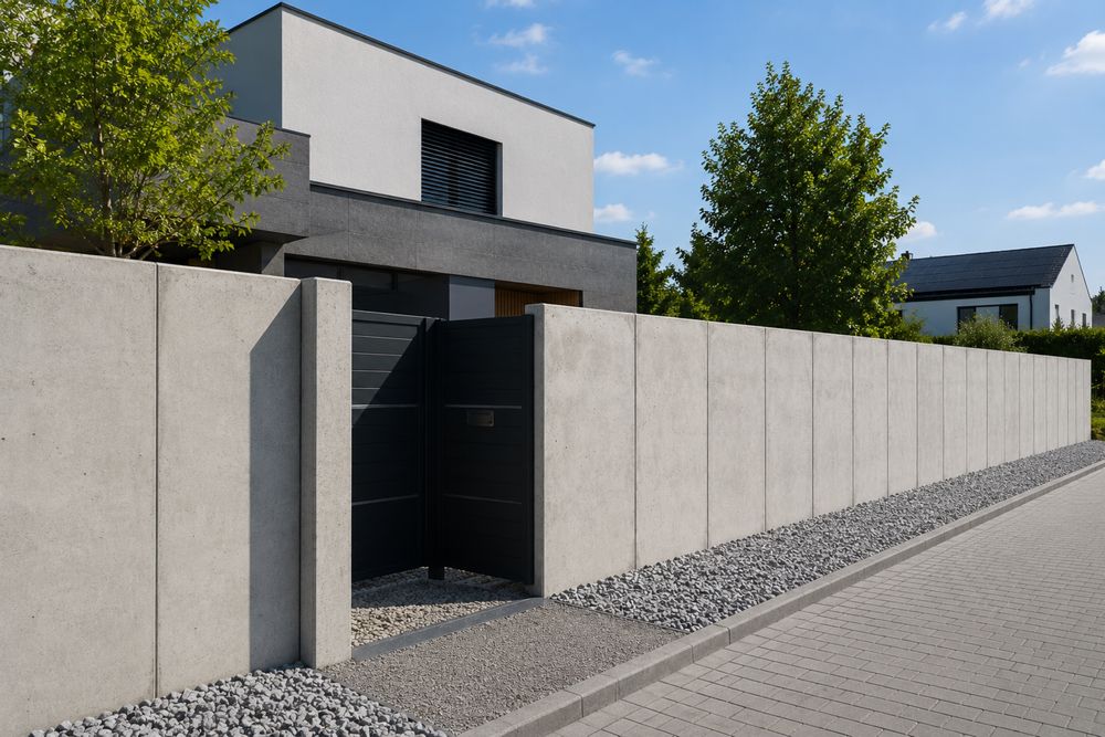 Mur oporowy, ogrodzenie typu L