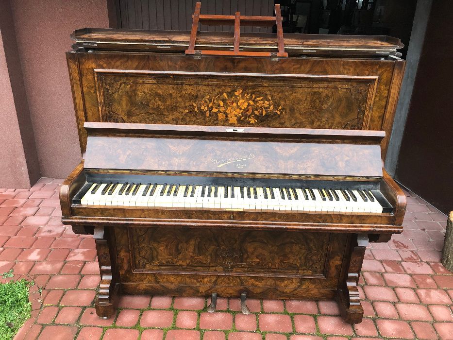 ANTYK Pianino intarsja