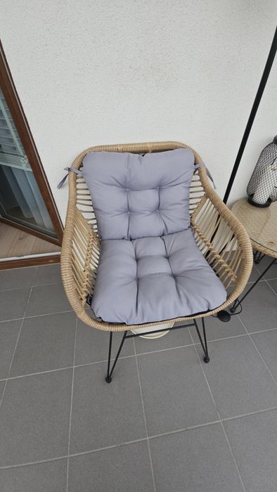 Zestaw balkonowy dwa fotele + stolik