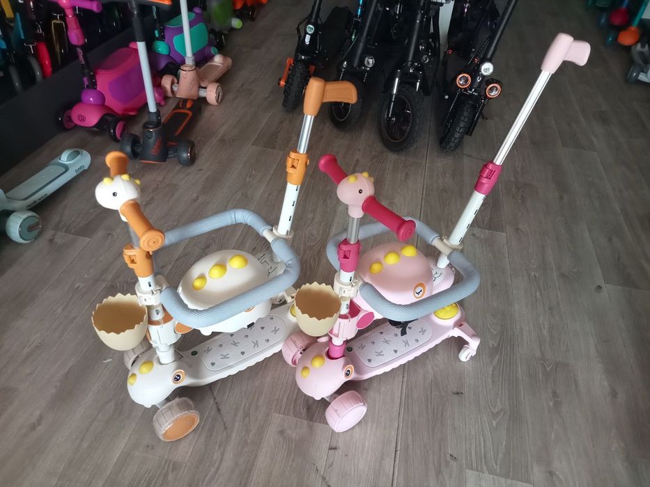 Самокат з бортиком з сидінням та батьківською ручкою City Line Maraton