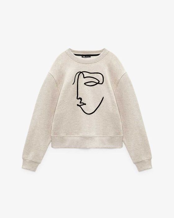 Свитшот Зара на тонком флисе