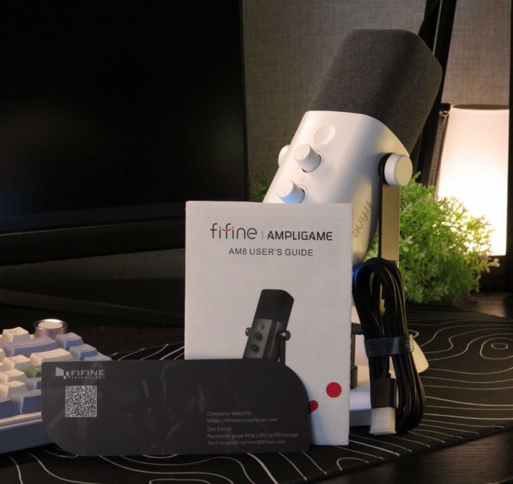 Оригінал нові, чорні/білі мікрофони Fifine Ampligame AM8 для стрімерів