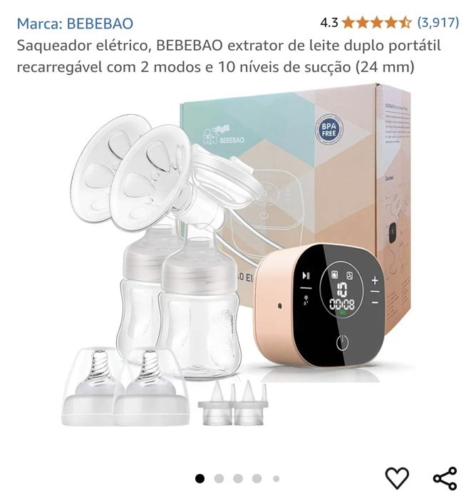 Extrator de leite Materno Elétrico