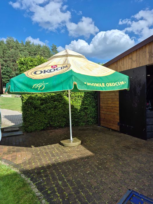 Parasol ogrodowy duży 4mx3m z podstawą betonową.