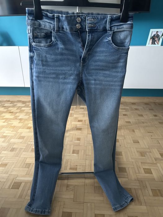 Jeansy skinny z wysokim stanem