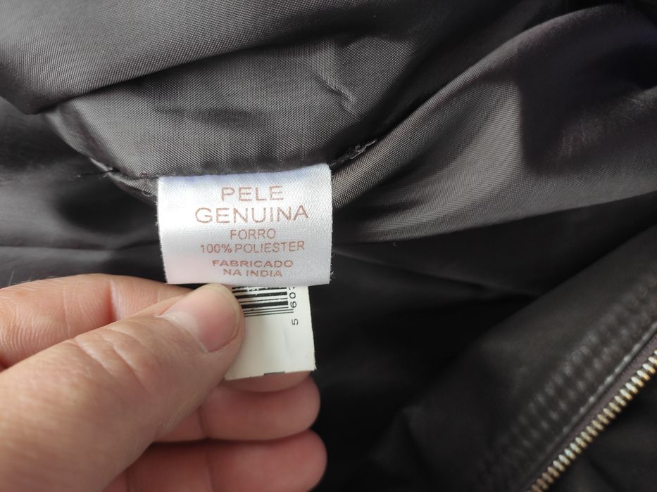 Casaco de homem pele genuína n. 56 quase novo.