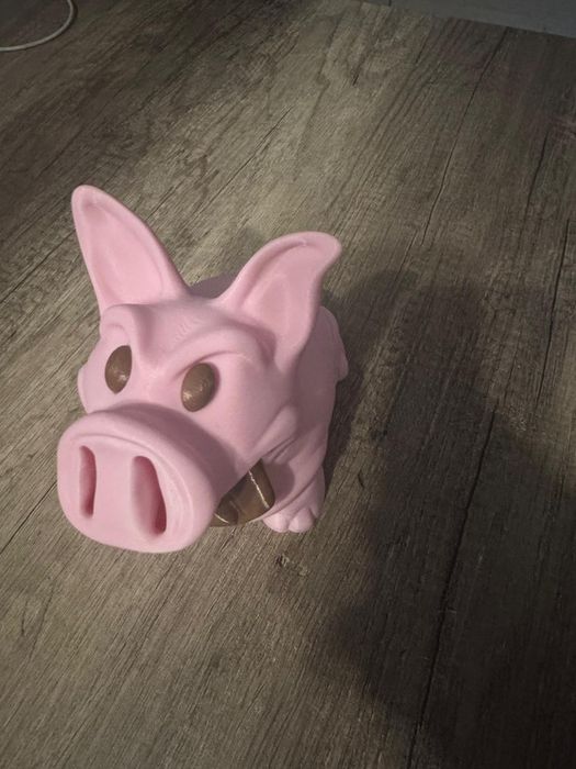 Porco mealheiro feito em impressão 3D