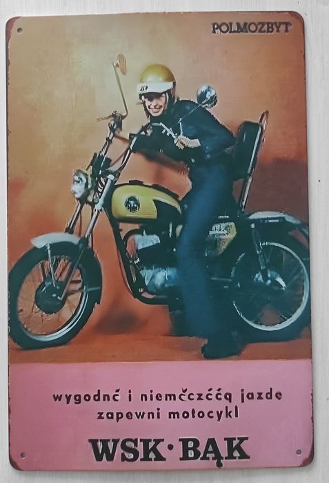 Plakat tabliczka WSK Bąk