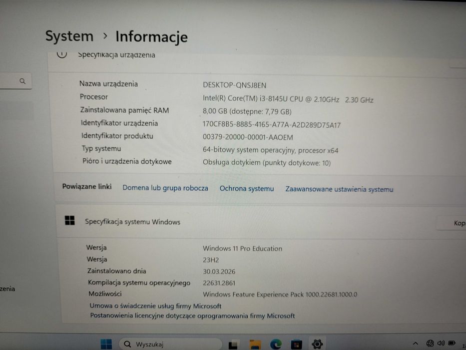 Dell Latitude 3310 2w1 i3-8th/8GB/128GB/Full HD/WIn 11 - promocja