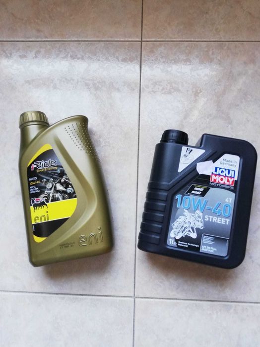 2 Óleos de Mota Liqui Moly e Ride Eni 10W-40 4T