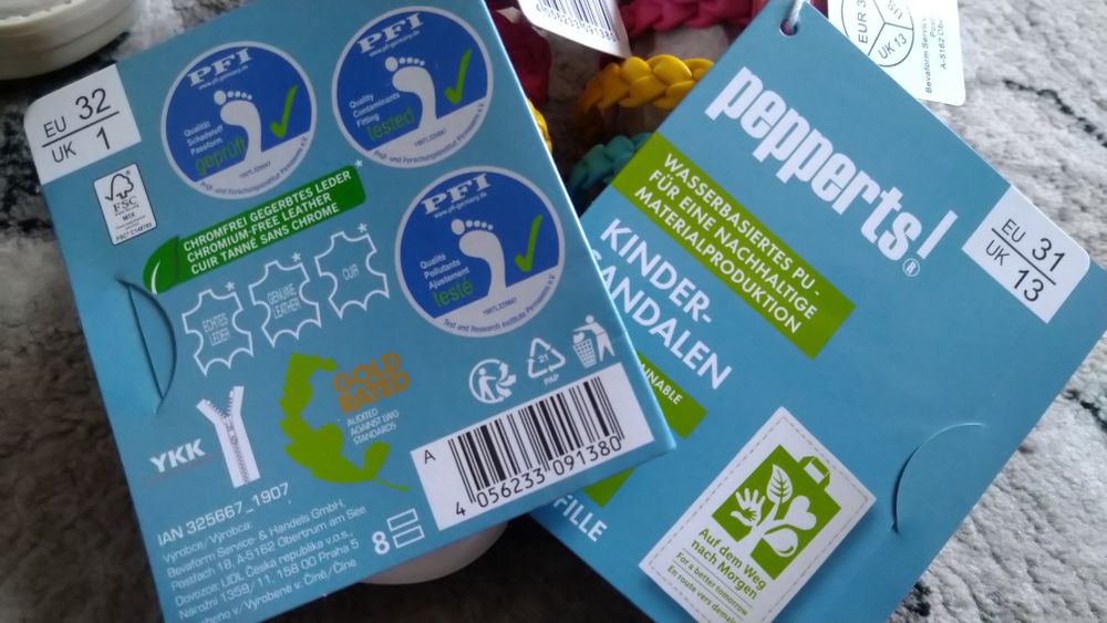 босоніжки босоножки кожа сандали молния lidl pepperts 31 20,5 см