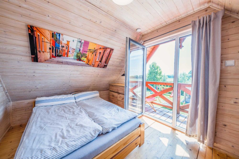 DOMKI DREWNIANE AHOI JANTAR domek Wakacje nad morzem MORZE gm Stegna