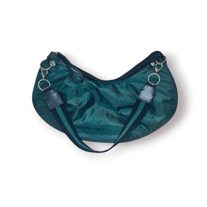 Bolsa Feminina Verde Nylon / Alça Larga Removível