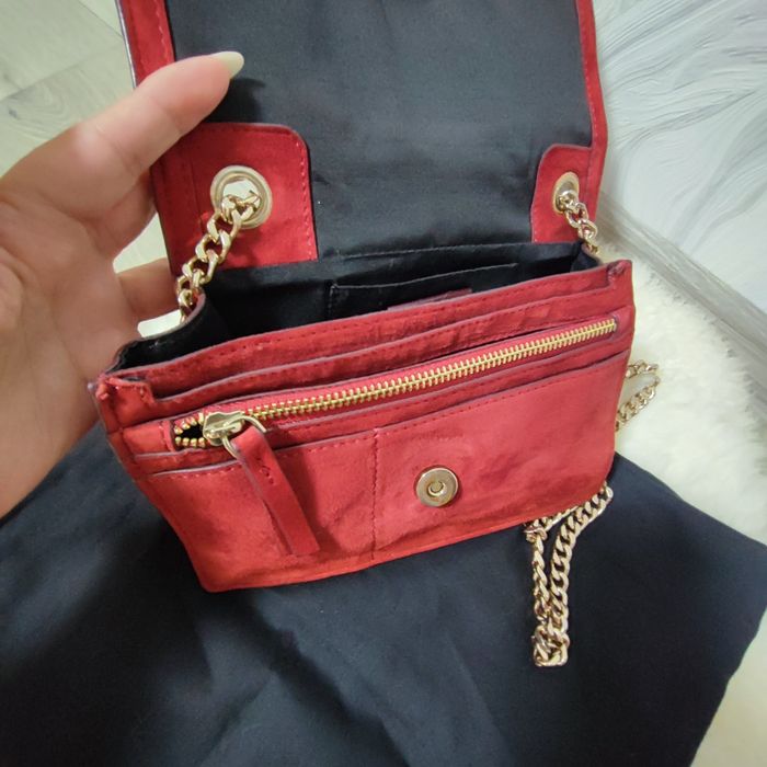 ZARA сумка з натуральної замшевої шкіри