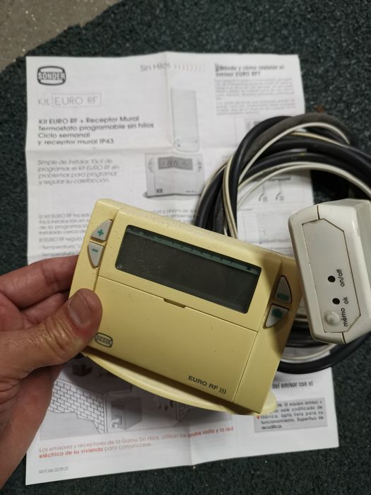 Crono termostato semanal RF - Via radio sem fios - Aquecimento