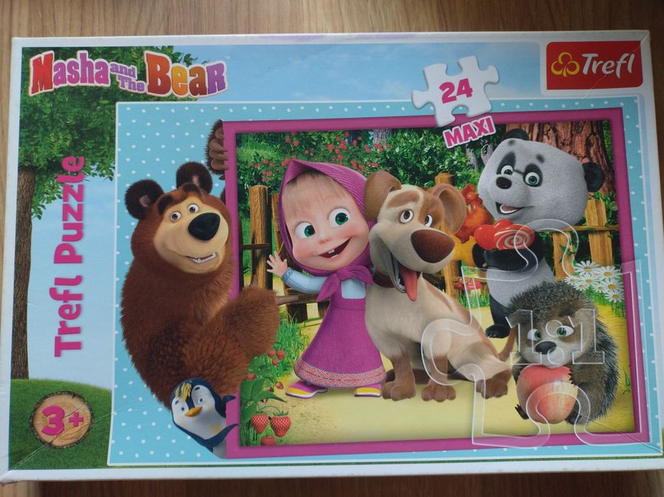 Duże puzzle Masha i Niedźwiedź stan bdb
