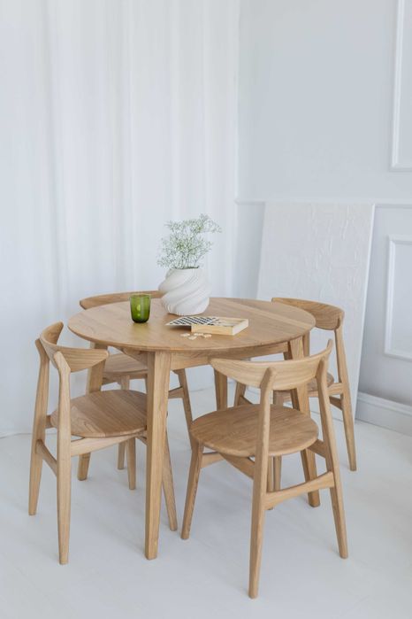 Stół okrągły dostępny od ręki, stół rozkładany,stół drewniany,100 %dąb