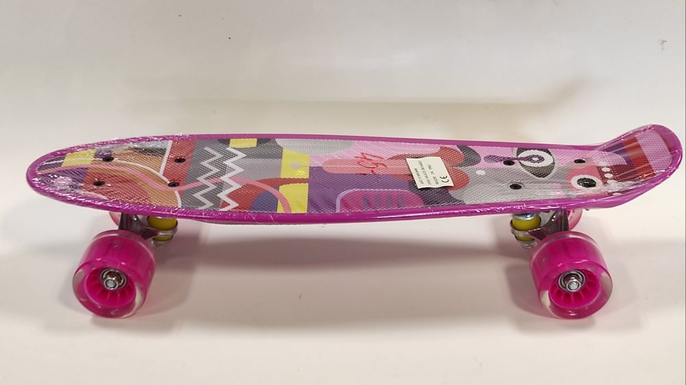 Deskorolka fiszka dla dzieci świecące koła LED RGB