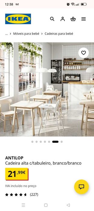 Cadeira de refeição ikea