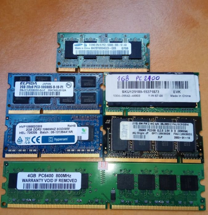 Memória RAM ddr ddr2 ddr3 portátil e secretária64172193888130123
