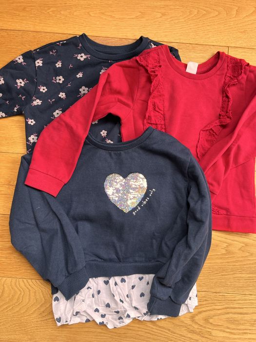 3 bluzy dla dziewczynki r 122