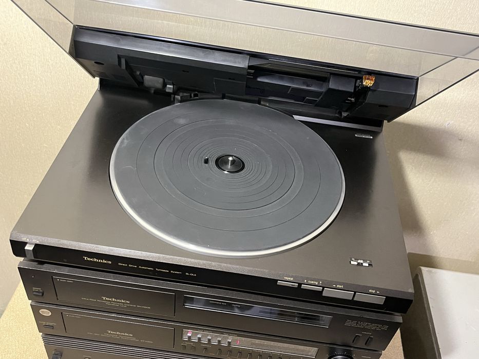 Редкий проигрыватель винила + 2-х блочный усилитель+тюнер TECHNICS SL-DL5 / 808 + Д/У